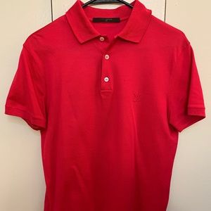 Authentic Louis Vuitton logo Polo red pink Mens S